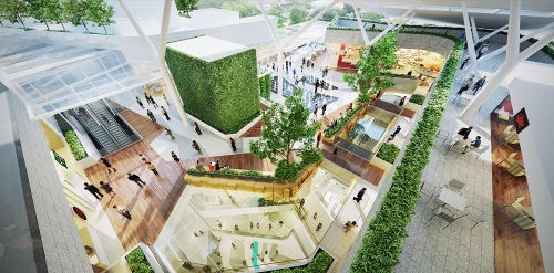 3D Rendering of Century City Mall Roof Garden
